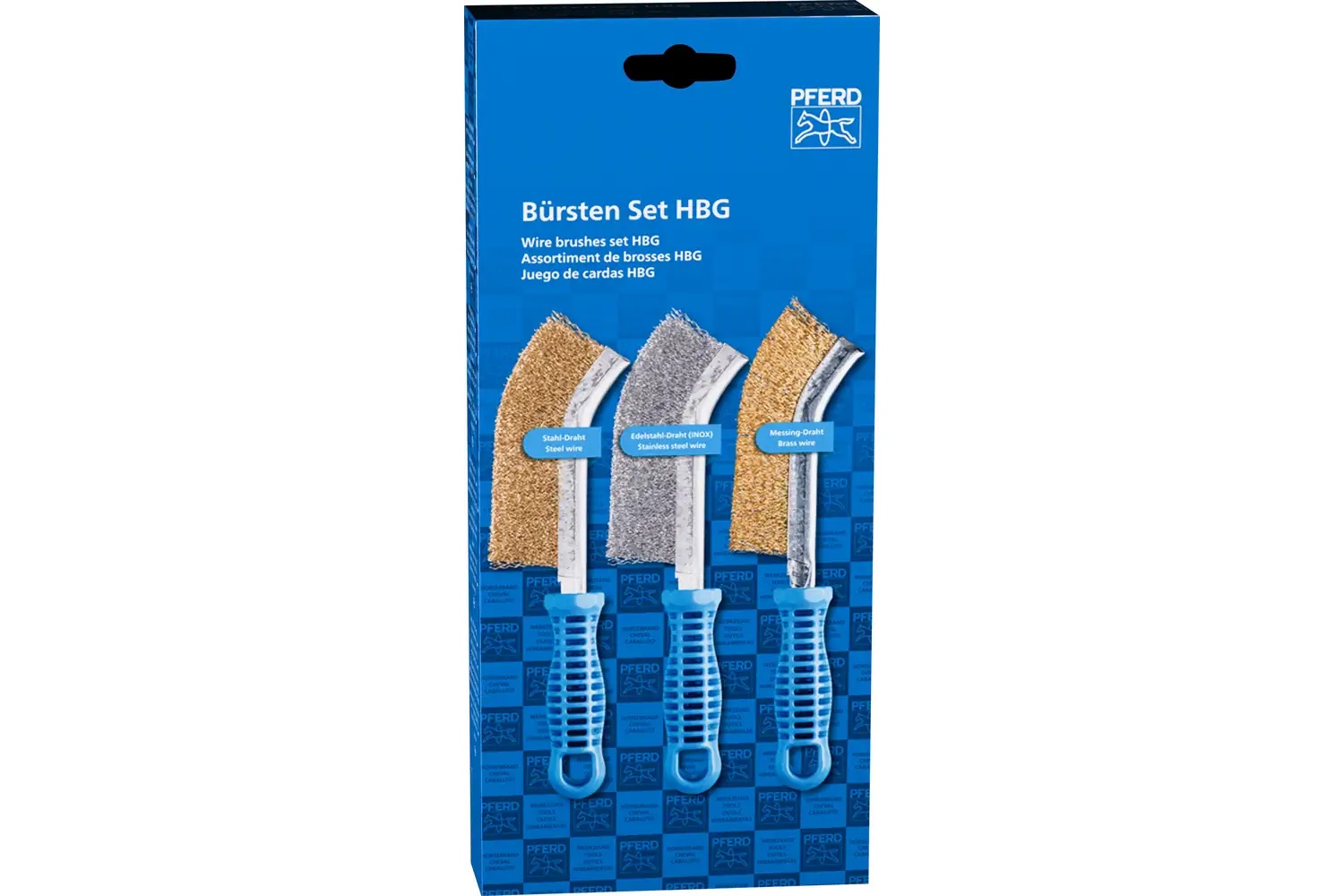 Picture of Pferd Pos Brush Set Hbg 1 Row Stainless Steel Brass Wire 0.01" Dia.